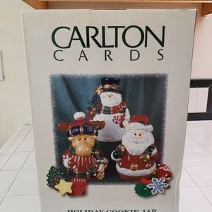 NEW SANTA CLAUS CERAMIC COOKIE JAR IN ORIGINAL BOX